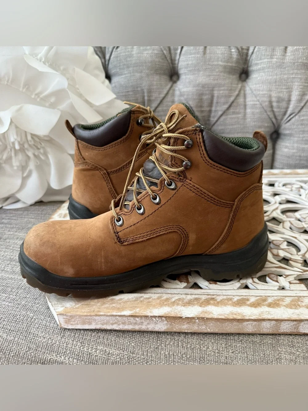 Red Wing King Toe Boots Shoes Brown Waterproof Lace-Up Work Boots 9